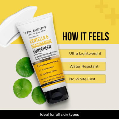 Dr. Sheth's Centella & Niacinamide Oil & Acne Control Sunscreen SPF 50, 50g - Image 5