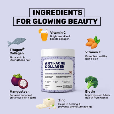 What's Up Anti Acne Collagen Powder - Black Currant Flavour, 200g - Image 6