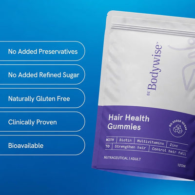 Be Bodywise Biotin Hair Gummies - With Multivitamins, Zinc, No Added Sugar, 120 Day Pack - Image 8