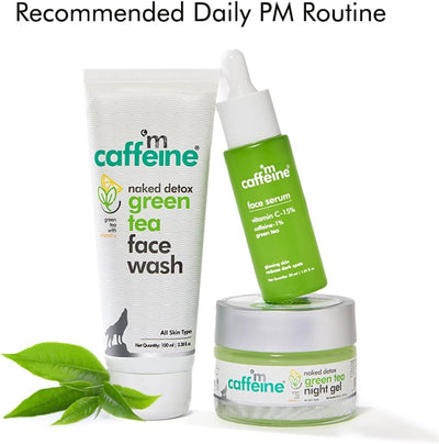 mCaffeine Naked Detox Green Tea Night Gel - Face Treatment, 50ml - Image 3