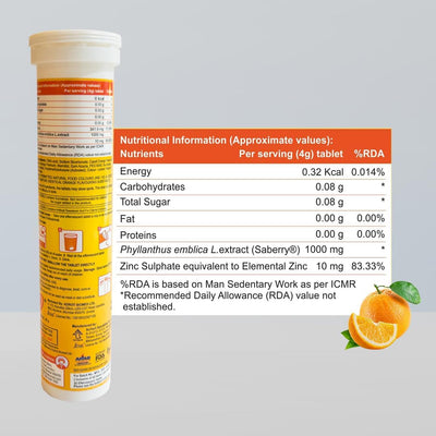 Glutone Escor-Z Effervescent Tablets (Orange Flavour) 20