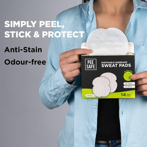 Pee Safe Sweat Pads Straight 14N