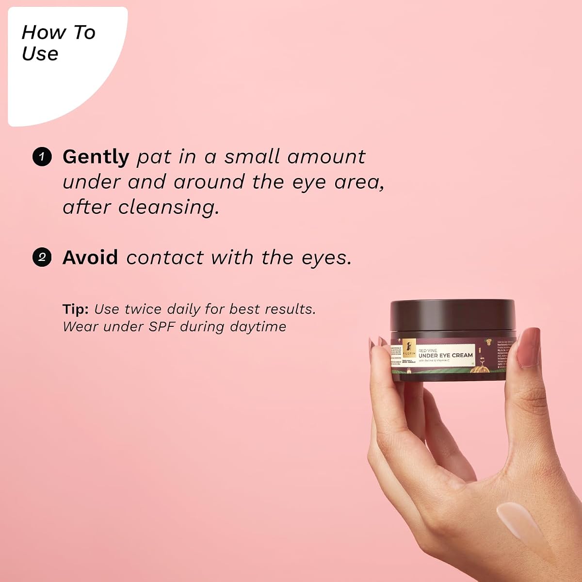 Pilgrim Red Vine Retinol & Vitamin C Under Eye Cream - 30g - Image 5