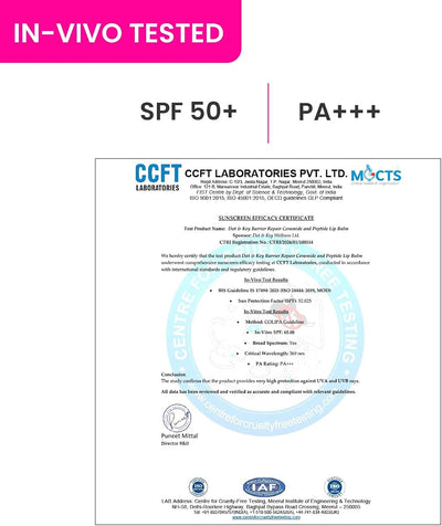 Dot & Key Ceramide & Peptide Lip Balm - SPF 50 PA+++, 10g - Image 2