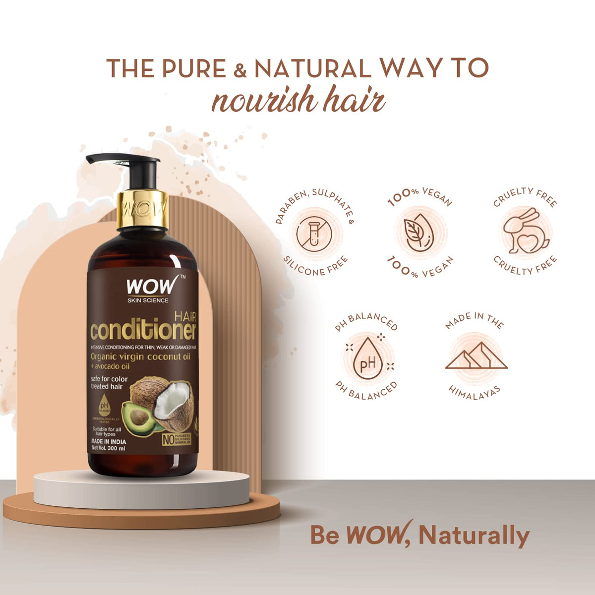 WOW Skin Science Coconut & Avocado Oil Hair Conditioner 300ml - Image 4