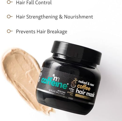 mCaffeine Naked & Raw Coffee Hair Mask - Hair Treatment - 200 gm - Image 4