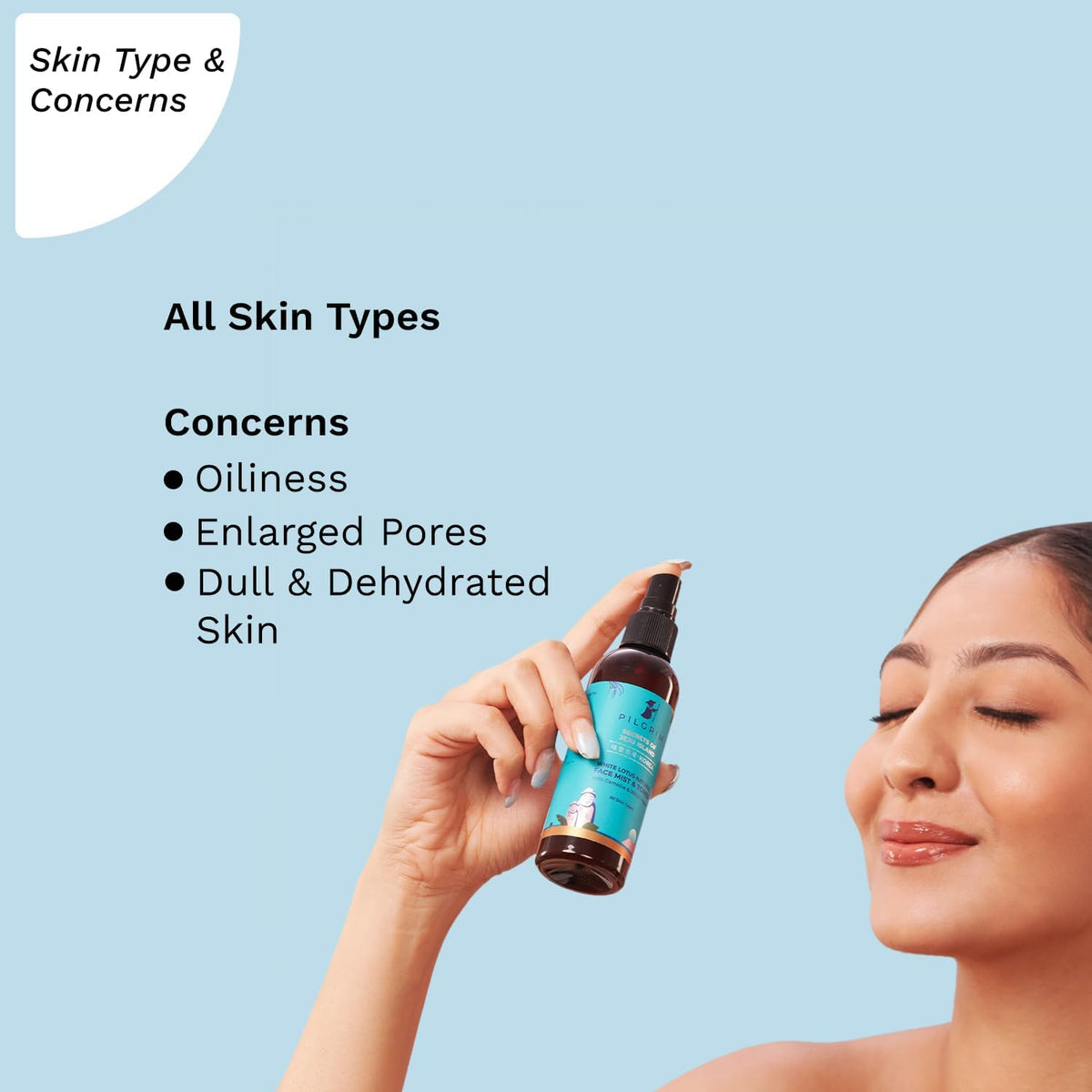 Pilgrim Korean Beauty White Lotus Face Mist & Toner - Alcohol-Free, 100ml - Image 5