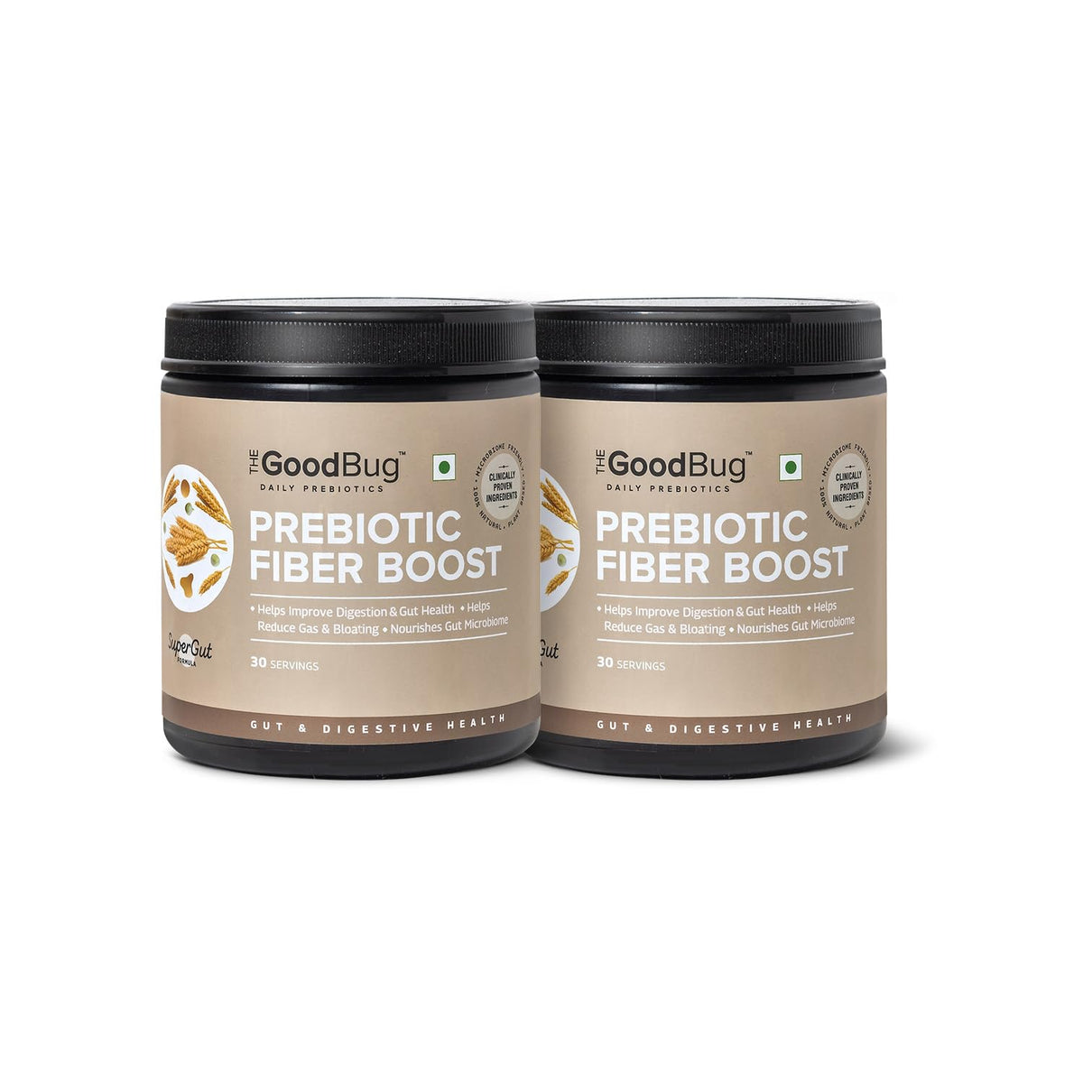 The Good Bug Prebiotic Fibre Boost Powder - Gut Health Support, 30 Servings (Pack of 2)