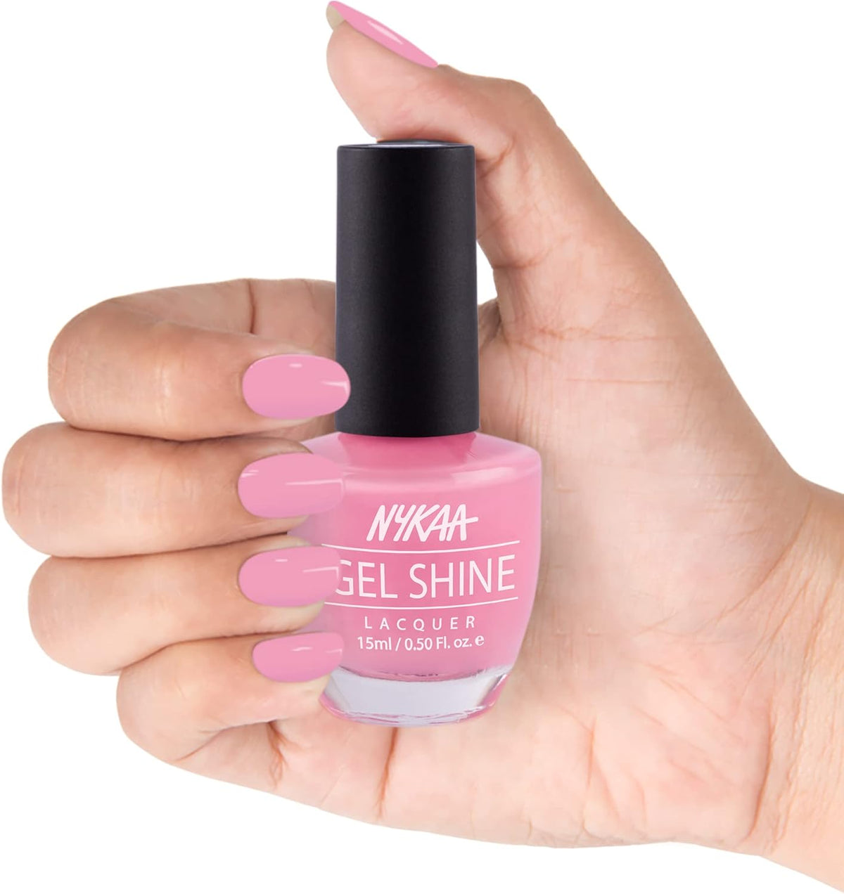 Nykaa Salon Shine Gel Nail Lacquer Japanese Blossom Shade No. 214 - 15ml