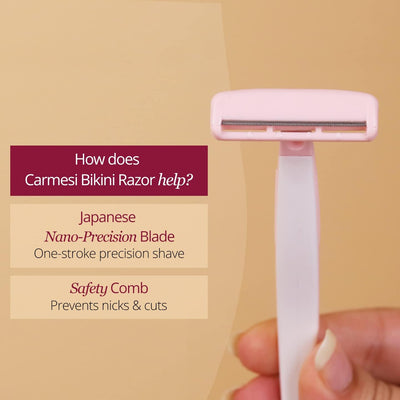 Carmesi Bikini Razor - Feminine & Intimate Care Tool, Precise Shave - Image 5