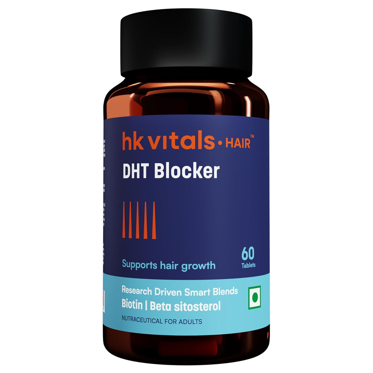 HK Vitals Dht Blocker With Biotin (60 Tablets) | Stinging Nettle And Soya Protein | Helps Reduce Hair Fall, Stimulates Hair Growth