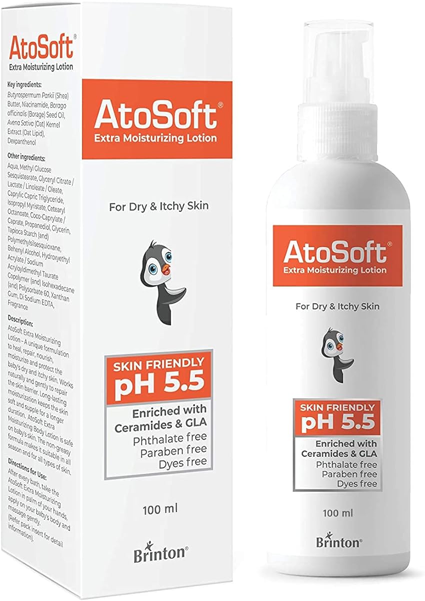Brinton Atosoft Extra Moisturizing Baby Body Lotion with Pump - 100ml
