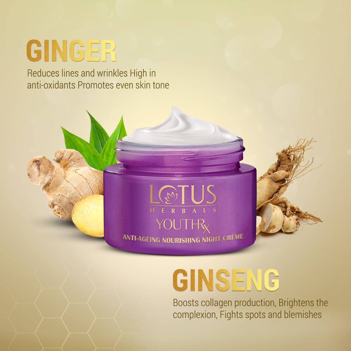Lotus Herbals Youthrx Anti Ageing Nourishing Night Creme - 50g - Image 3