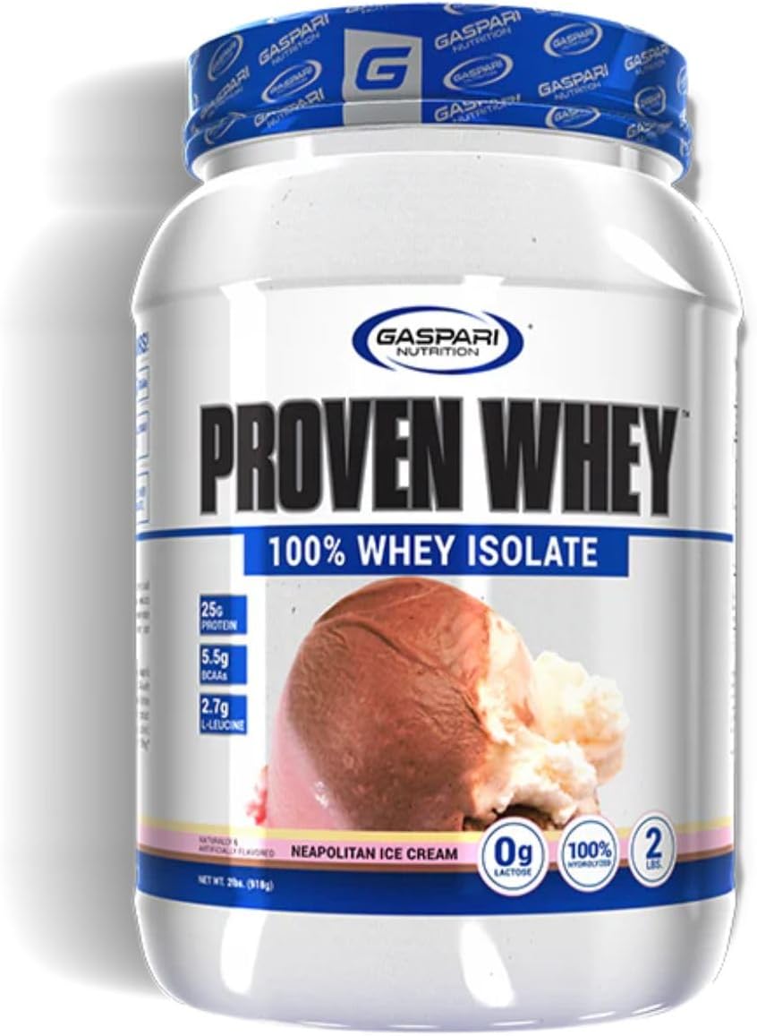 Gaspari Nutrition Proven Whey - 100% Hydrolyzed Whey Protein Isolate, 2lb