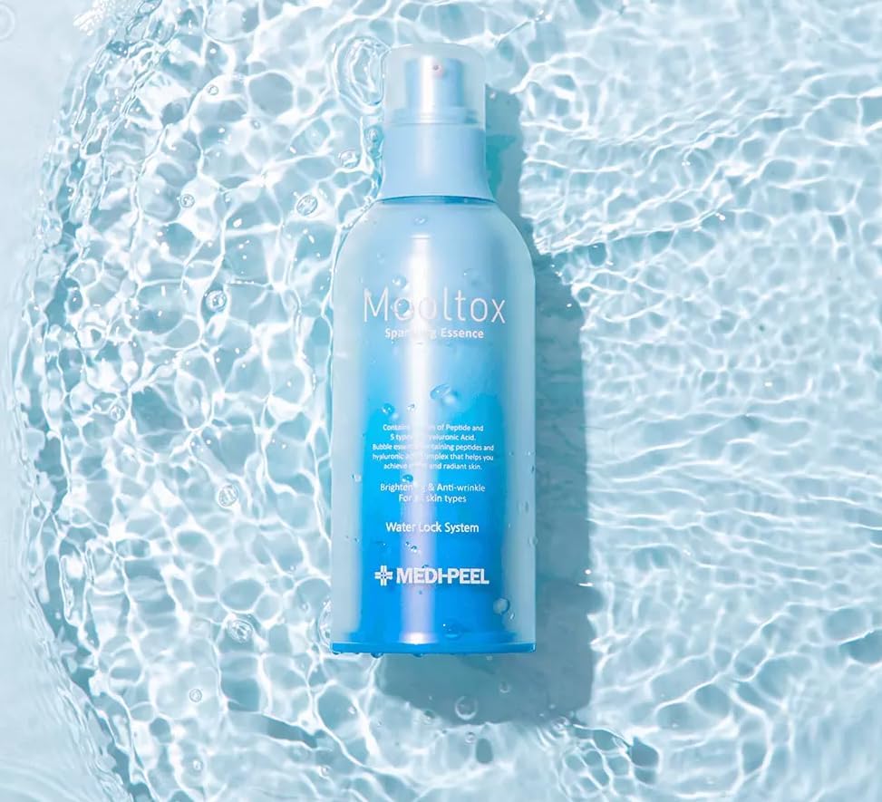 Medi-Peel Aqua Mooltox Sparkling Face Serum - Blue Waterlock Complex & Hyaluronic Acid, 100ml - Image 2