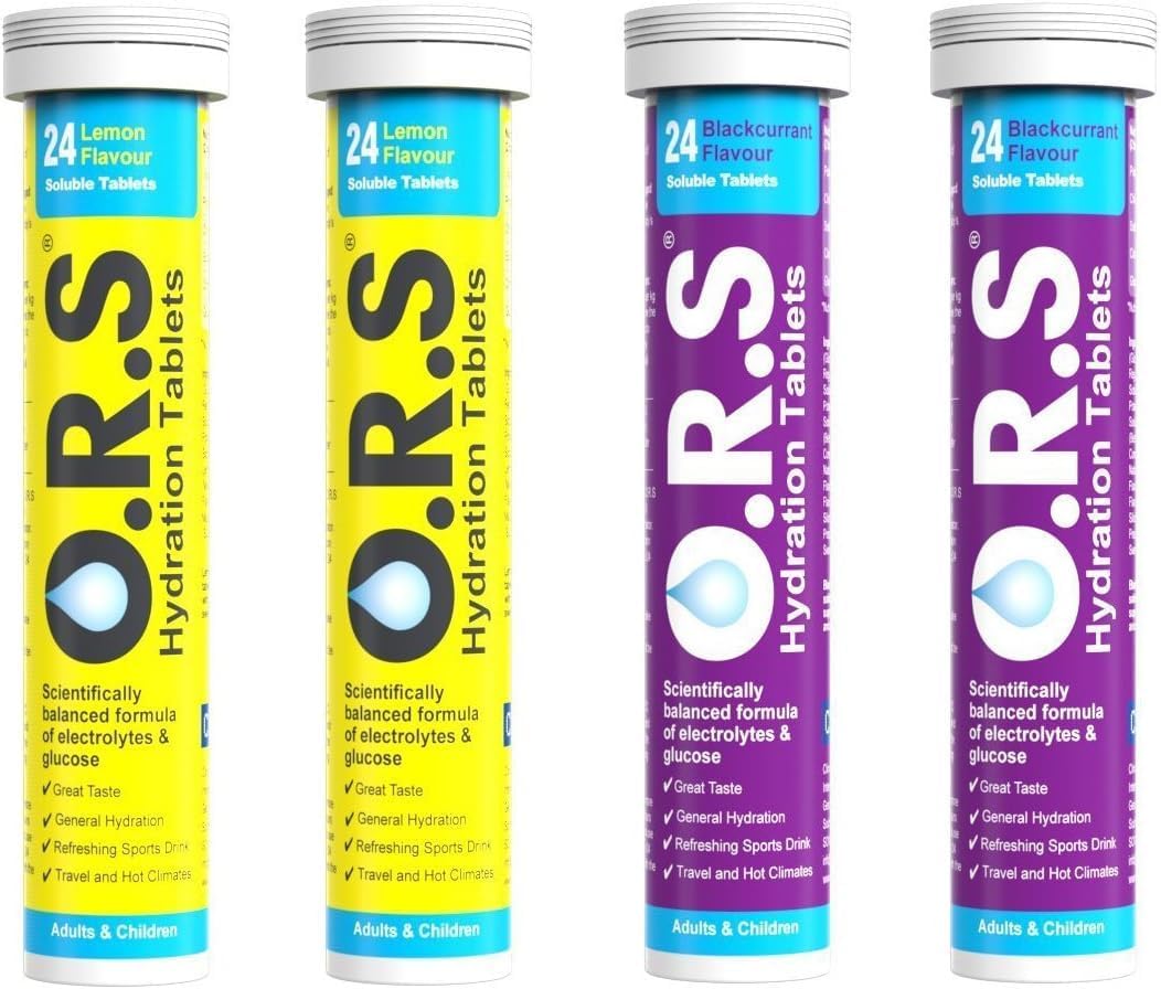 Buy O.R.S. Hydration Tablets - 2 x 24 Tablet Tubes of Lemon, 2 x 24 ...