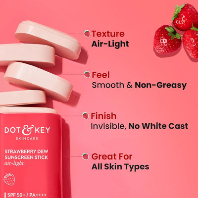 Dot & Key SPF 50 Strawberry Dew Sunscreen Stick - 20g - Image 3