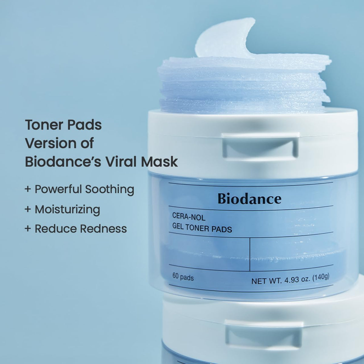 Biodance Cera-nol Gel Toner Pads - Face Serums & Treatments, 60 Pads - Image 4