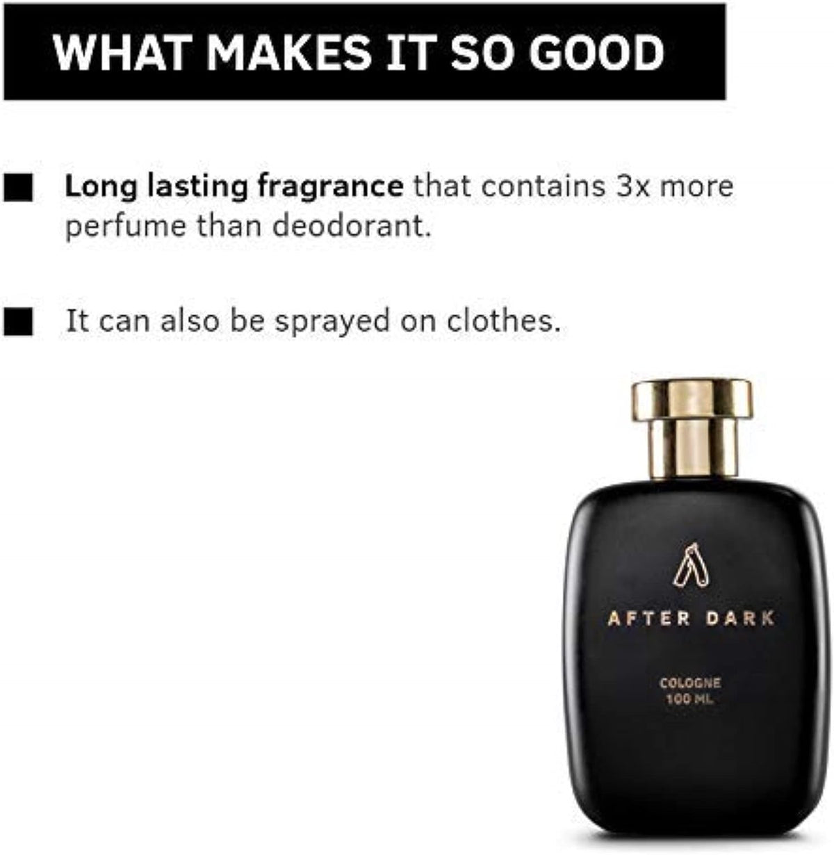 Ustraa Cologne for Men After Dark - Deodorant & Fragrance, 100 ml - Image 2