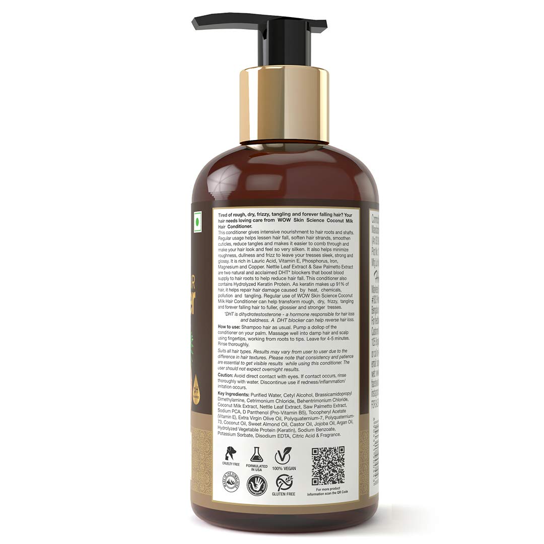Wow Coconut Milk Conditioner for Nourished Hair, 300ml - Image 2