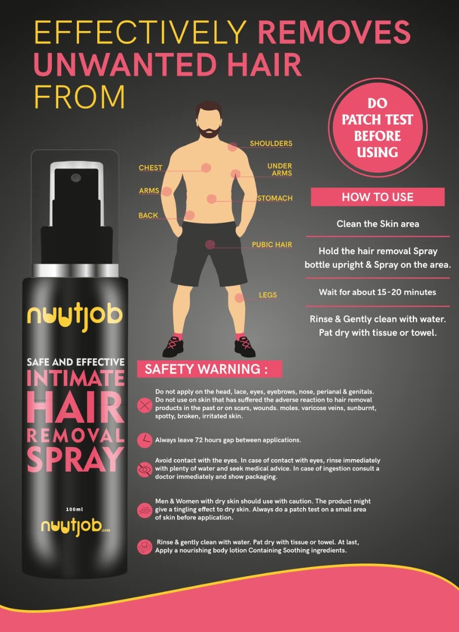Nuutjob Intimate Hair Removal Spray - Body Care, 100ml - Image 5