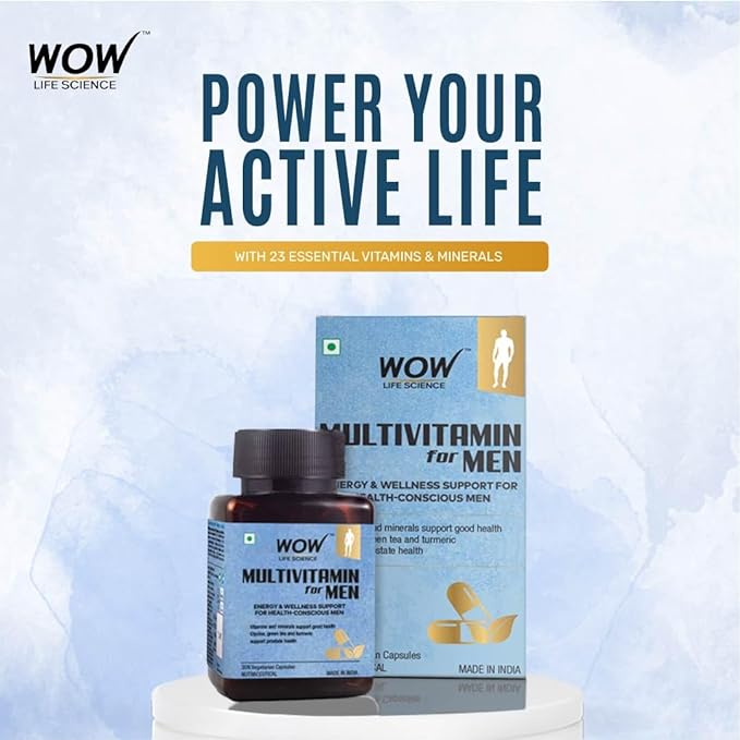 Wow Life Science Multi-VITAMIN Capsules for Men - 60 Count - Image 2
