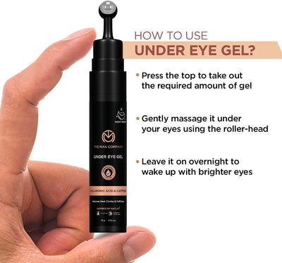 The Man Company Under Eye Gel - Caffeine & Hyaluronic Acid - 15g - Image 6