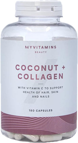 Myvitamins Coconut and Collagen V1 Unflavored 180 Capsules