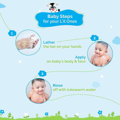 Mamaearth Milky Soft Baby Bathing Bar with Oats, Milk & Calendula - 75g x 2 - Image 6
