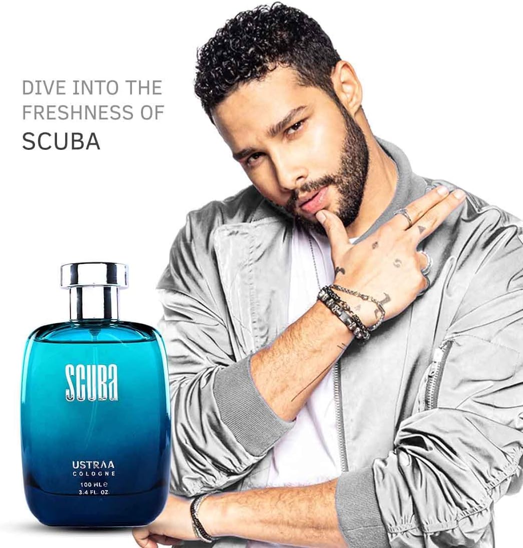 Ustraa Men's Cologne SCUBA - Deep & Fresh Fragrance, 100ml - Image 2