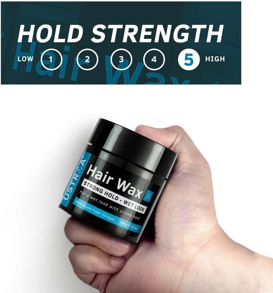 Ustraa Hair Wax Strong Hold - Wet Look with Apple Cider Vinegar, 100g - Image 6