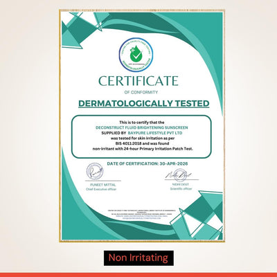 Deconstruct Fluid Brightening Sunscreen SPF 50+, No White Cast - 50g - Image 5