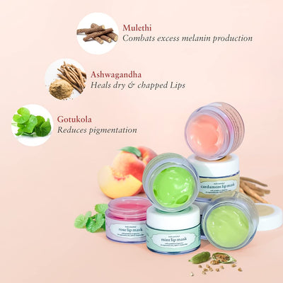 Just Herbs Ayurvedic & Vegan Peach Lip Scrub & Mask Duo for Chapped & Pigmented Lips, 30G - Image 5