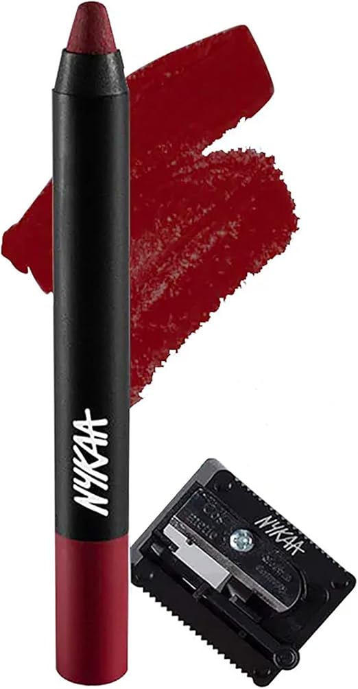 Nykaa Matteilicious Lip Crayon Perfect Plum 02 - 2.8g