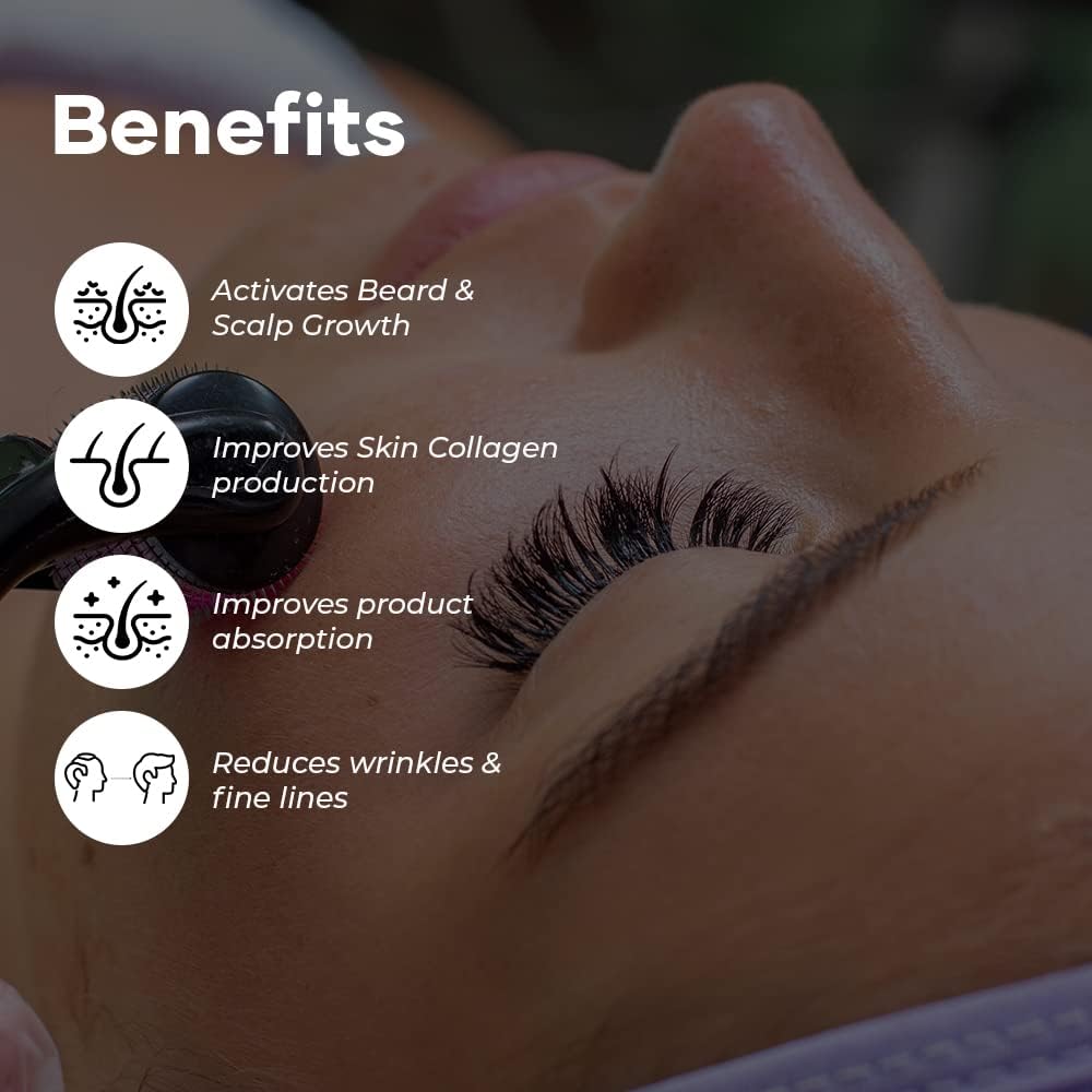 GHC Saturn Premium Derma Roller - 540 Titanium Needles, 0.5mm - Image 5