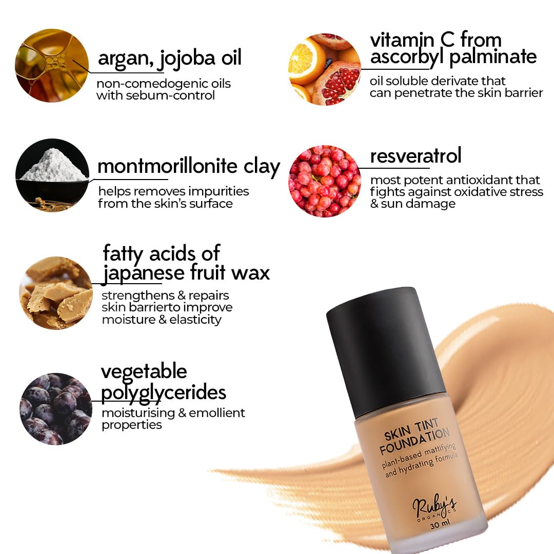 Ruby's Organics Mattifying Liquid Foundation - Medium Coverage, 30ml - Image 6