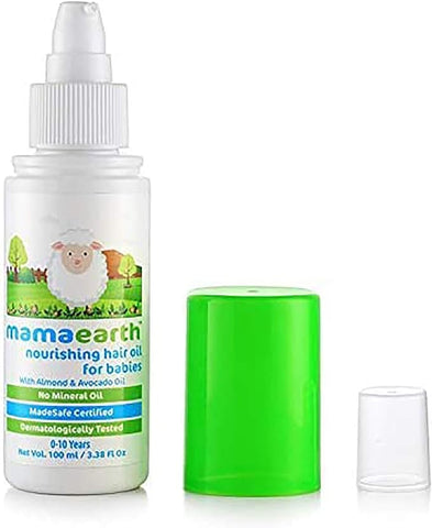 Mamaearth Gentle Cleansing Shampoo, 200ml + Nourishing Hair Oil For Babies, 100ml, Pack of 2