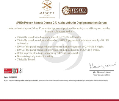 PHD 2 2% Alpha Arbutin Depigmentation Serum - Face Treatment, 30ml - Image 8