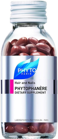 Phyto Phytophanere Hair & Nail Supplement Capsules Pack of 120's - With Zinc Vitamin B6 Biotin (vitamin B8)