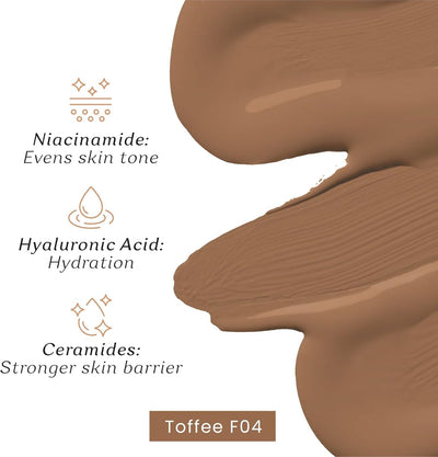 Color Cupid Foundation with Hyaluronic Acid - Toffee F04, 30ml - Image 5