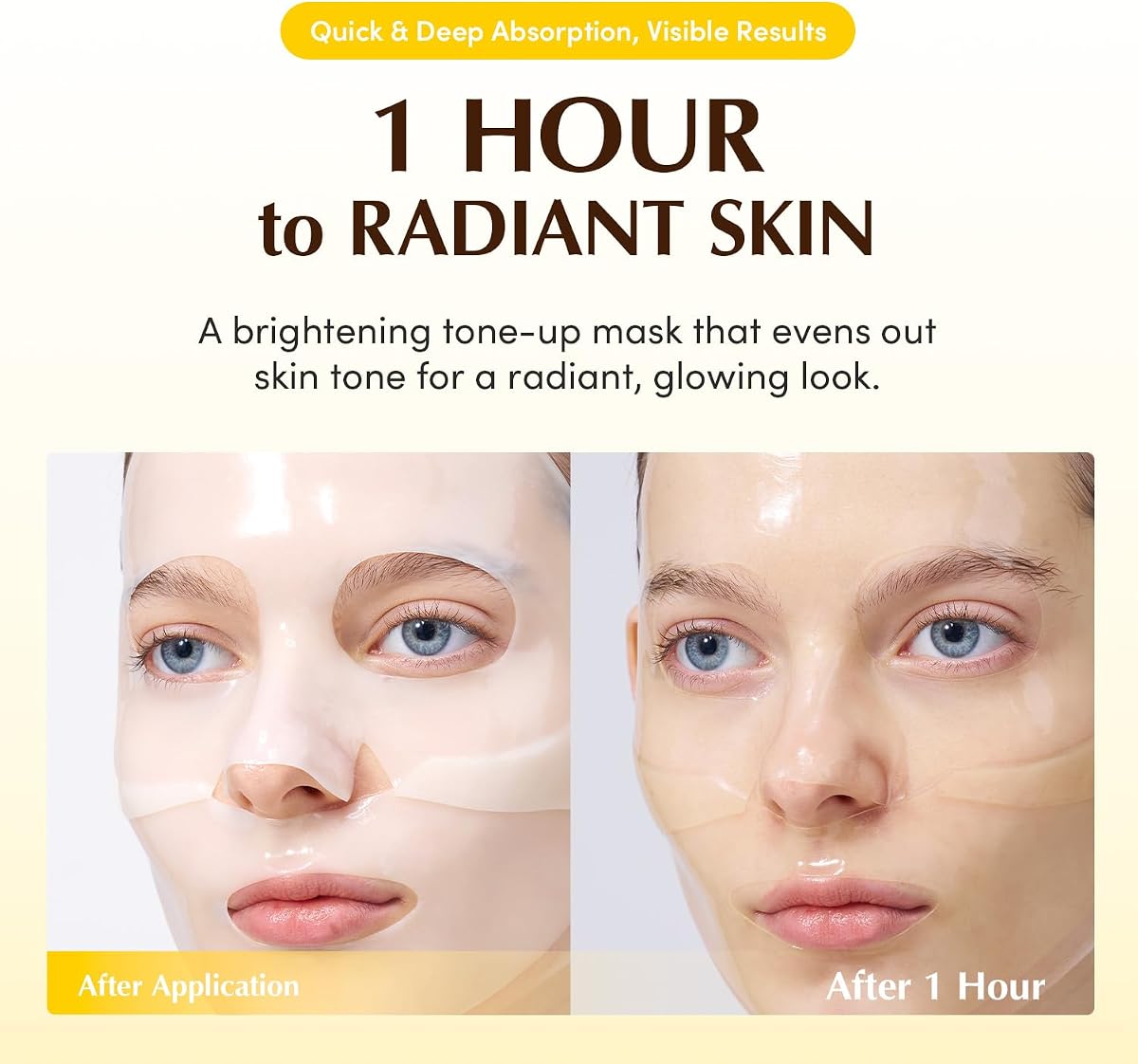 Eqqualberry Collagen Glow Up Hydrogel Mask - Niacinamide & Peptides, 4 Sheets, 30g - Image 3