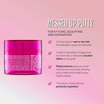 Lee Stafford Messed Up Styling Paste - Hair Styling - 50ml - Image 3