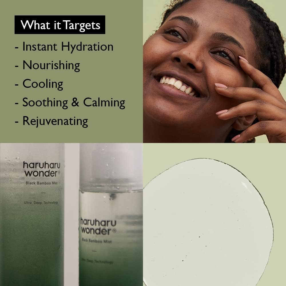 Haruharu Black Bamboo Mist - Face Moisturiser, 80ml - Image 6