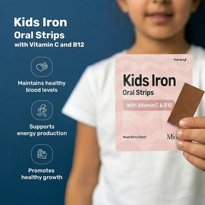 Miduty Kids Iron Strips - Iron + Vitamins C & B12 - 30 Oral Strips - Image 4