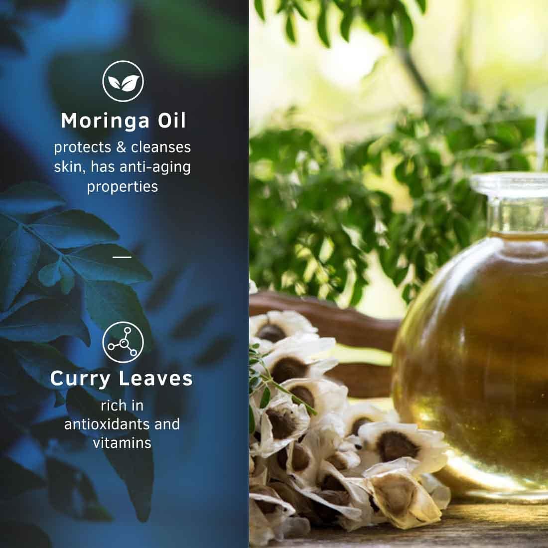 Ustraa Ayurvedic Cold Pressed Hair Oil with Moringa and Curry Leaves - 200ml - Image 3