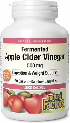 Natural Factors Apple Cider Vinegar 500Mg 180 Capsules