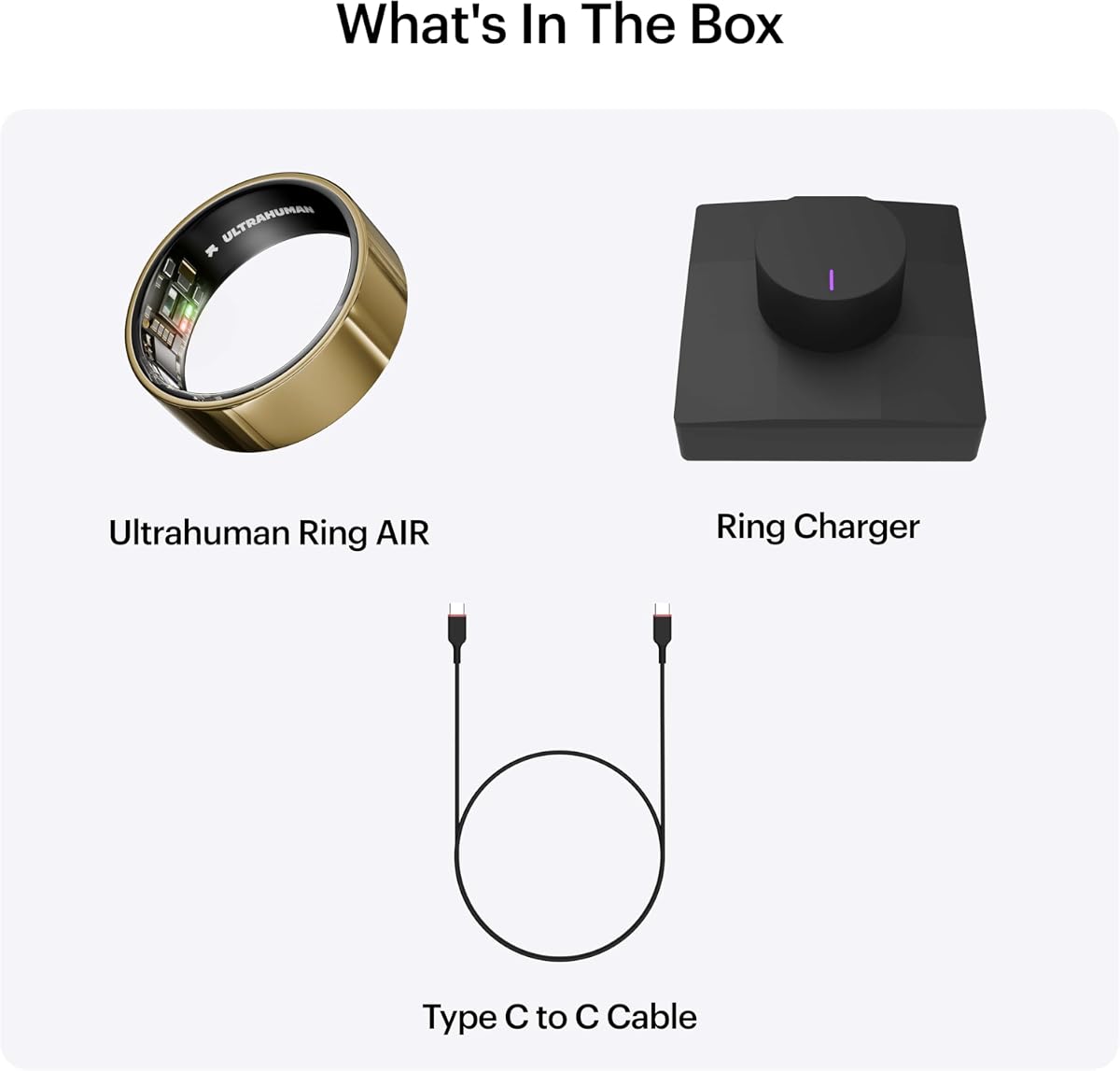 Ultrahuman Air Gold Ring - Smart Health Tracker, Size 12 - Image 8