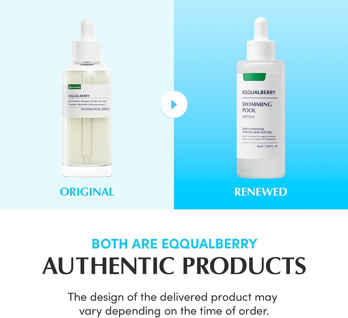 Eqqualberry Hydrating Hyaluronic Acid Face Serum with Cica Extracts - 50ml - Image 2