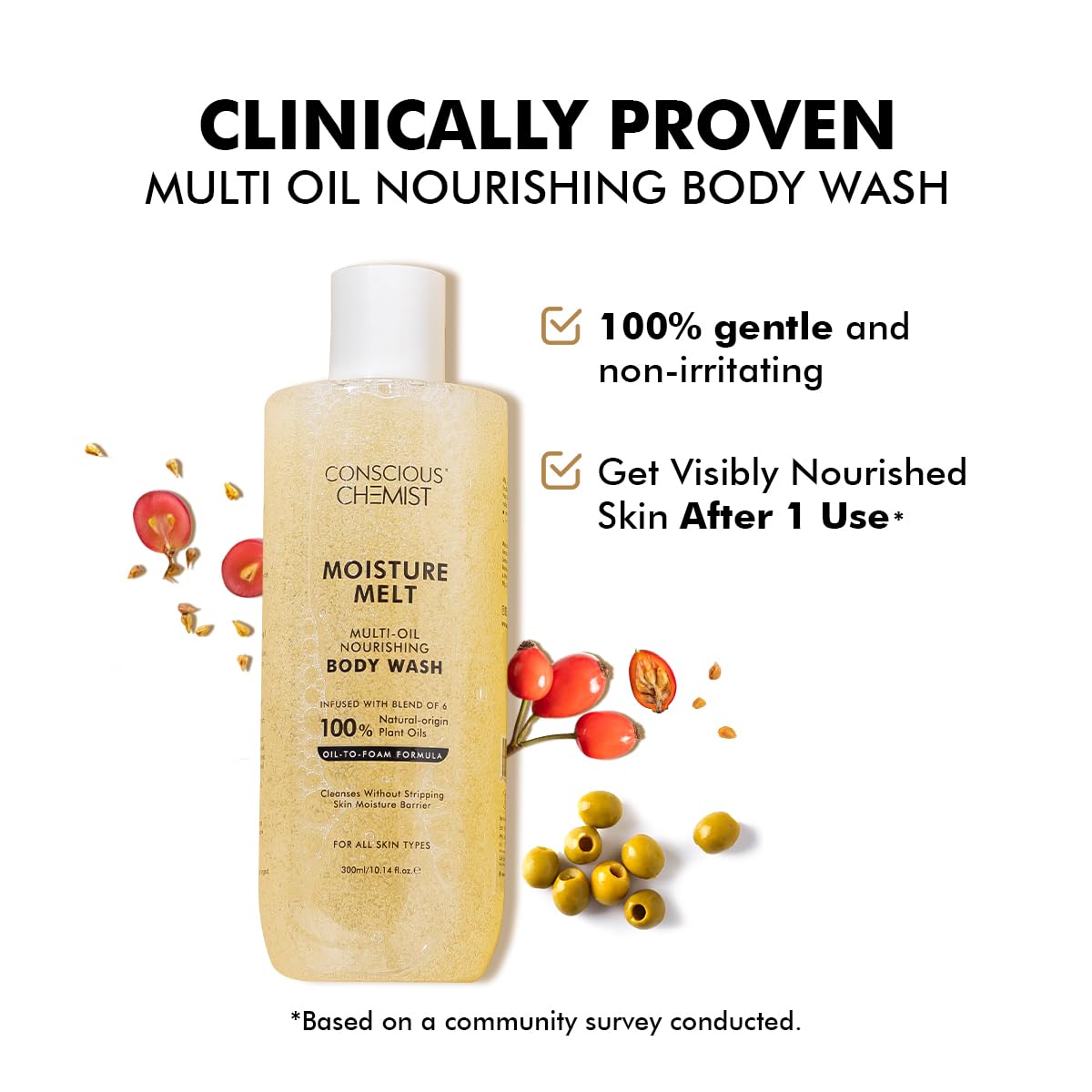 Conscious Chemist Multi-Oil Body Wash Shower Gel, 300ml - Image 5