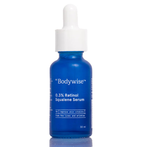 Be Bodywise 0.3% Retinol & 25% Squalene Anti-Aging Serum | Reduces Fine Lines, Wrinkles & Improves Skin Vitality | 30ml